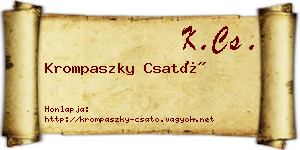 Krompaszky Csató névjegykártya